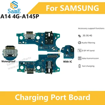 С поддержкой IC быстрая зарядка для Samsung A14 4G A145 A145P USB док-станция зарядное устройство Порт для зарядки Плата Гибкий кабель