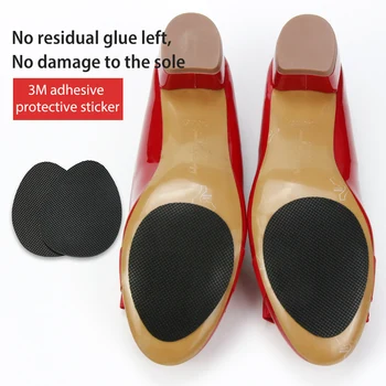 2 пары силиконовых накладок для передней части стопы, нескользящая износостойкая защитная накладка для подошвы, женская защитная накладка для подошвы на высоком каблуке, самоклеящаяся
