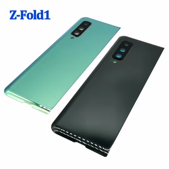 Для Samsung Galaxy Z Fold 1 Задняя Крышка Батарейного отсека Fold1 Замена Стеклянной крышки Корпуса Задней Двери Объективом Камеры fold1 Чехол Для телефона