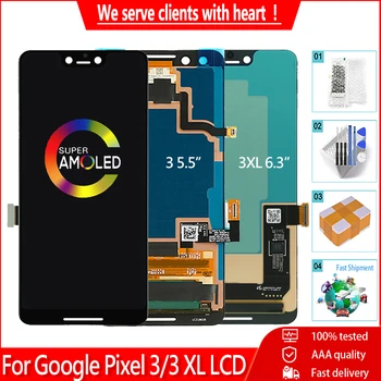 Оригинал для Google Pixel 3 XL ЖК-дисплей с сенсорным экраном дигитайзер в сборе Замена для Google Pixel 3 Pixel3 LCD