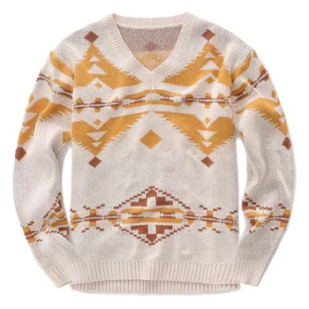 Мужской свитер 2023, Осенне-Зимний Новый Модный Молодежный Повседневный свитер Большого размера С V-образным вырезом, 2023