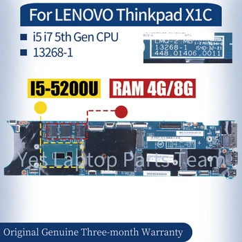 Для ноутбука LENOVO Thinkpad X1 Carbon 3rd Gen X1C 2015 I5-5200U i7-5600U RAM 4G 8G MainboardNotebook Материнская плата