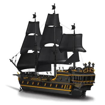 Mould King 13186 Black Pearl Ship Pirate 4794ШТ Строительные блоки Идеи Парусник Кирпичи