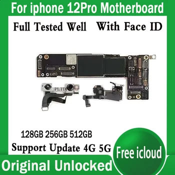 Для iPhone 12 pro Материнская Плата 128 ГБ 256 ГБ 512 ГБ Высококачественная Полнофункциональная Хорошо Протестированная Логическая Плата Поддерживает Обновление LTE 4G 5G MB