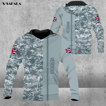 Эксклюзивная толстовка с 3D принтом British Unit Kingdom Camo Veteran, мужская рубашка, пуловер, толстовка, Джерси с капюшоном, спортивные костюмы, верхняя одежда, пальто
