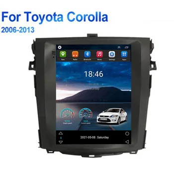 Для Tesla Style 2Din Android 12 Автомагнитола Для Toyota Corolla 2007-2013 Мультимедийный Видеоплеер GPS Стерео Carplay DSP RDS Камера