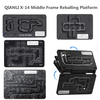 Платформа для реболлинга средней рамы Qianli для iPhone X 11 Pro Max 12 Mini 13 14 Plus Материнская плата для установки среднего слоя жестяного шаблона