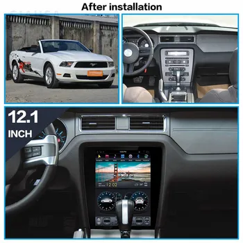 2Din Восьмиядерный Автомобильный Радиоприемник Qualcomm Tesla Style Android 12Car GPS Navi Для Ford Mustang GT 2009-2015 Мультимедийный Плеер Головное Устройство