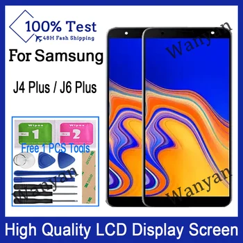 Оригинал для Samsung Galaxy J4 Plus J6 Plus Запасные части для ЖК-дисплея с сенсорным экраном и цифровым преобразователем