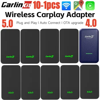 10-1шт CarlinKit 5.0/4.0 Беспроводной CarPlay для IOS Android Беспроводной Адаптер Bluetooth-совместимый CarPlay Android Auto AI Box