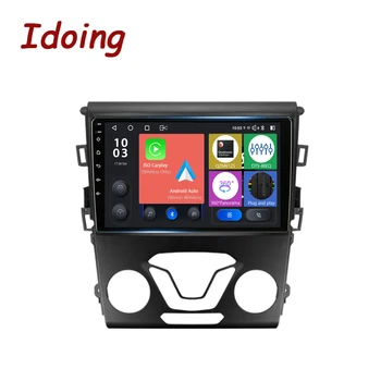 Idoing 9-дюймовое автомобильное стереоголовое устройство Android 2K для Ford Mondeo 5 2014-2019 Радио Мультимедийный видеоплеер Навигация GPS Интеллектуальная