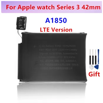 Новый аккумулятор A1850 емкостью 352 мАч для Apple watch Series 3 LTE 42 мм GPS с ремонтом + бесплатные инструменты