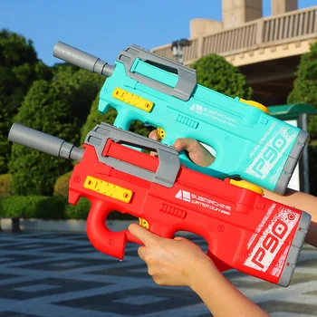 2023 Новый электрический водяной пистолет P90, высокотехнологичные детские игрушки, открытый Пляжный бассейн, летний Гелевый водяной пистолет большой емкости для взрослых