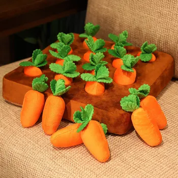 Креативные Подтягивающие Морковь Плюшевые Игрушки, Фаршированные Овощи, Плюшевая Кукла, Игрушки Для Взаимодействия Родителей и детей, Забавные Кавайные Подарки для Детей, Детские