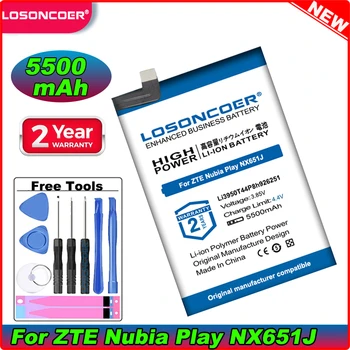 Аккумулятор LOSONCOER 5500mAh Li3950T44P8h926251 для аккумулятора мобильного телефона ZTE Nubia Play NX651J