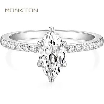 Роскошное овальное обручальное кольцо Monkton для женщин с кубическим цирконием в форме капли воды, Юбилейное кольцо Anillos Para Hombres