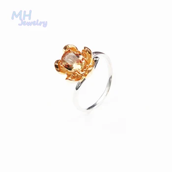 Кольцо с драгоценным камнем Диаспор Зултанит золотого цвета для женщин, кольцо из чистого серебра 925 пробы, меняющее цвет, для свадебных украшений, помолвки