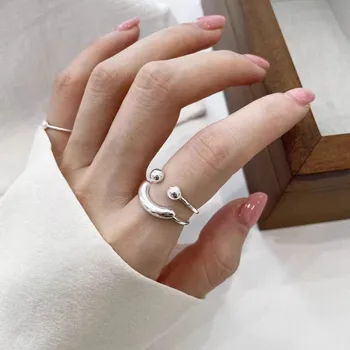 Новое поступление, Модное кольцо на палец с улыбкой для женщин и девочек, Милые украшения для свадебной вечеринки, Подарки e493