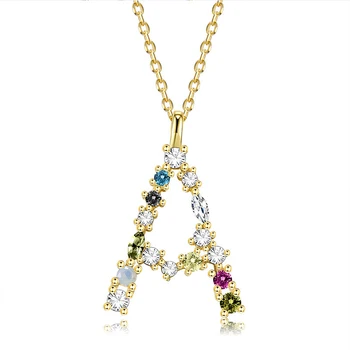 UMCHO, ожерелье из стерлингового серебра 925 пробы, женские украшения, разноцветный циркон, хип-хоп/Новинка в стиле Рок