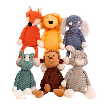 Милые креативные винтажные полосатые мягкие куклы серии Animal, Плюшевые игрушки, Диванная подушка, украшения для дома, подарки на день рождения для девочек и детей