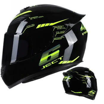Точечный Мотоциклетный шлем для защиты всего лица, мотобайк, скутер, Каско, Мото Модульные Вместительные шлемы, Каско для всего лица, унисекс
