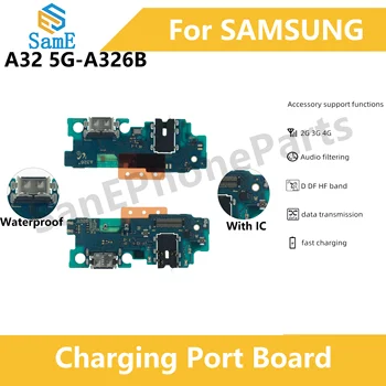 С поддержкой IC Быстрая зарядка для Samsung A32 5G A326 A326B USB док-станция зарядное устройство Порт зарядки Плата с гибким кабелем