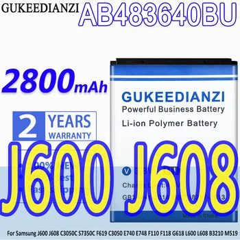 2800 мАч GUKEEDIANZI Батарея AB483640BU Для Samsung J608 C3050C S7350C F619 C3050 E740 E748 F110 F118 G618 L600 L608 B3210 M519