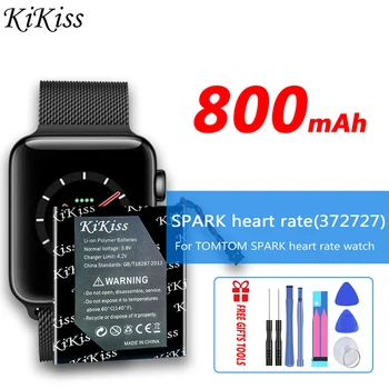 Аккумуляторная батарея KiKiss емкостью 800 мАч для часов TOMTOM SPARK heart rate watch smartwatch smart watch 372727 + Бесплатные инструменты