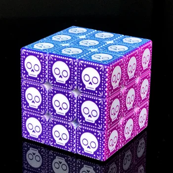 Профессиональный пазл 3x3x3 Skull & Bones Cube 3 × 3, детская игрушка-непоседа, подарок на магните для детей