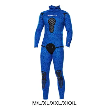 Полный гидрокостюм для мужчин, костюм для подводной охоты, гидрокостюмы для холодной охоты с длинным рукавом, мужские гидрокостюмы для