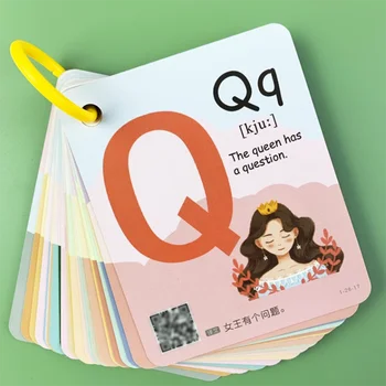 Изучение английского / китайского языка для малышей, 26 алфавитных слов, Акустическая карточка, обучающая для детей дошкольного возраста, карточки с буквами Монтессори, игрушки