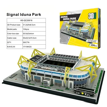 3D пазл Signal iduna Park Футбольный стадион Манчестер Юнайтед Детские игрушки бумажный пазл большого размера SZ