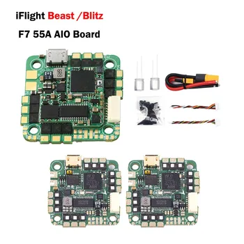 Контроллер полета iFlight Beast / Blitz Board F7 55A 2-6 S BLHeli-S AIO V2 с рисунком крепления 25,5*25,5 мм для FPV-дрона