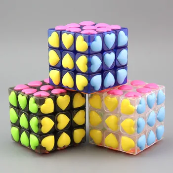 Сердце Любви 3x3x3 Magic Cube Скоростные Кубики-головоломки Специальные Развивающие Игрушки Для детей Child Magic Cube Puzzl