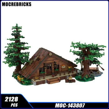 Серия Street View MOC-143807 строительный блок лесной хижины, коллекция моделей 