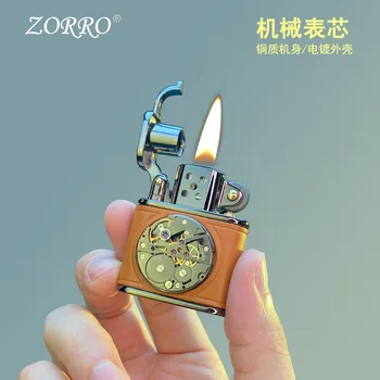 Механическая пластина Zorro Z598, металлический шлифовальный круг в стиле ретро, Керосиновая зажигалка, мужская коллекция для курения высокого класса, подарок