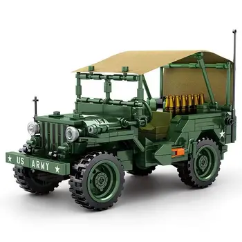 Кирпичная сборка, модель внедорожника в сборе, военная игрушка-головоломка для мальчиков в подарок 705805