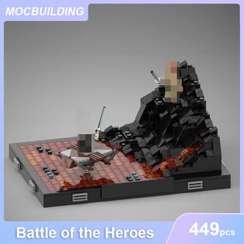 Коллекция моделей Battle of the Heroes Diorama Moc Building Blocks Дисплей DIY Assembly Bricks Креативные детские игрушки Подарки 449ШТ