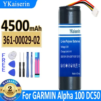 YKaiserin Аккумулятор 361-00029-02 4500 мАч для Garmin Alpha 100 DC50 GAA002 GAA003 GAA004 T5 TT10 TT15 Аккумулятор + Бесплатные инструменты