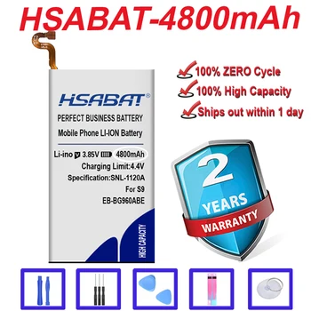 HSABAT EB-BG960ABE Лидирующий бренд, 100% Новый Аккумулятор емкостью 4800 мАч для Samsung GALAXY S9 G9600 G960F SM-G960 в наличии