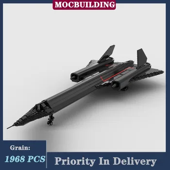 MOC SR-71 Blackbird Транспортная модель самолета Строительный блок В сборе Коллекция Игрушек серии Подарок