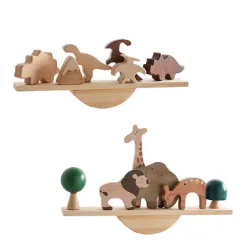 Деревянная игрушка-балансир, сенсорное распознавание формы, подарок на день рождения для малышей 1-3 и 2-4 лет, игрушки Монтессори на 3-5 лет