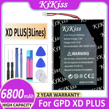 Оригинальный мощный аккумулятор KiKiss емкостью 6800 мАч для GPD XD PLUS XDPLUS Bateria
