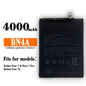 Оригинальный аккумулятор BN4A 4000 мАч для Xiaomi Redmi Note 7 Note7 Pro Note 7S Аккумулятор для замены телефона большой емкости